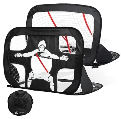 Produktbild von Fußballtor Fußballtore Klapptor - 2 in 1 - Pop-up - Set mit 2 Stück - Trainingstor und Spieltor
