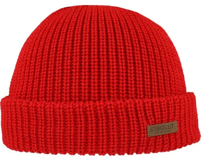 Eisglut kurze Docker Strickmütze Majorg in rot