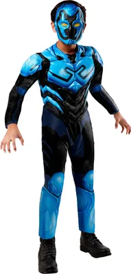 Produktbild von Blue Beetle - "Deluxe" Kostüm - Kinder BN5739 (128) (Blau/Schwarz)