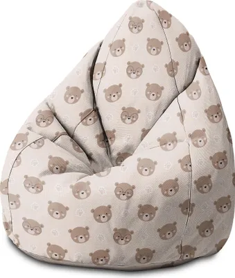 Produktbild von Dreamroots Bean Bag Sitzsack Kinder mit füllung, Bodenkissen Kinder Sitzsack, Sitzsack Kinderzimmer 70x70x105 cm, Sitzkissen Boden Kinder, Cute Bear