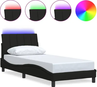 Produktbild von vidaXL Bettgestell ohne Matratze "Hanko" Schwarz 90x190 cm Stoff