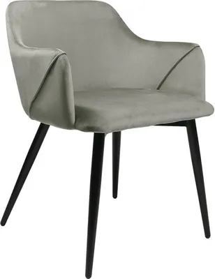 Productafbeelding van Famanu eettafelsstoel, modern design met armleuningen - grijs