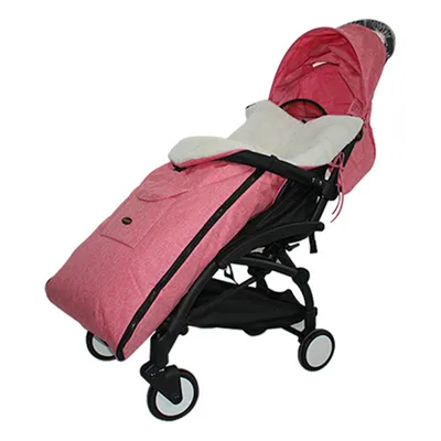 Imagen del producto de Saco de dormir suave para bebé, ideal para cochecitos: Mantiene abrigado durante el otoño y el invierno, color rosa