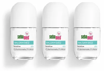 Image de Sebamed Balsam Déodorant à bille Sensitiv Roll On sans aluminium 50ml pack de 3