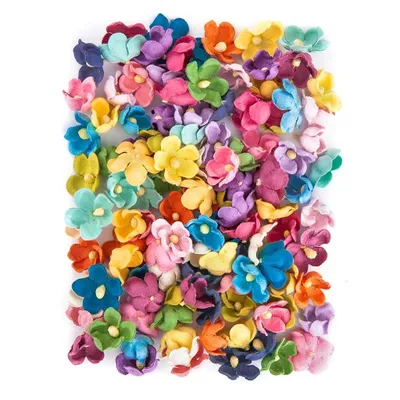 Immagine prodotto di Fiori di carta saturi 2cm 60pz