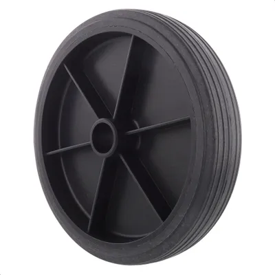 Produktbild von WAGNER Vollscheibenrad - Durchmesser Ø 175 x 35 mm, Achsloch Ø 20 mm, Kunststoff schwarz/grau, Tragkraft 80 kg - 03817501
