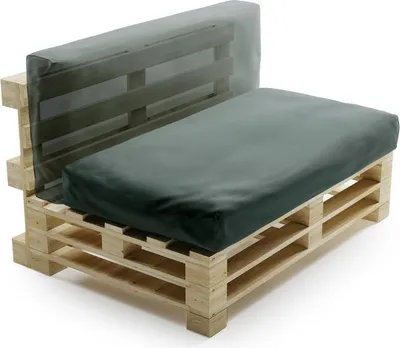 Immagine prodotto di Cuscino sfoderabile per pallet in poliestere BANANAIR 120x60 cm grigio scuro