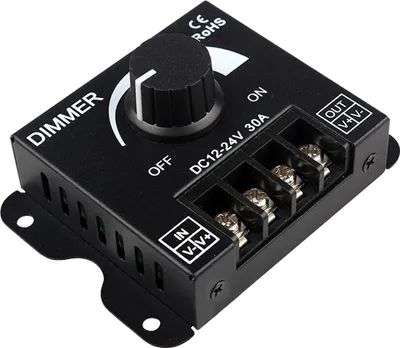 Obrázok produktu pre 12-24V 30A stmievač LED svetla Tlačidlo stmievača s plynulým stmievaním PWM Manuálne ovládanie jasu Ovládač Pamäťová funkcia pre jednofarebné LED pásy 5050 3528