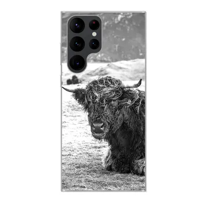 Produktbild von MuchoWow® Handyhülle Schutzhülle Hülle für Samsung Galaxy S22 Ultra Schottischer Highlander - Berg - Tiere Silikon Softcase Handy Hülle - Abbildung