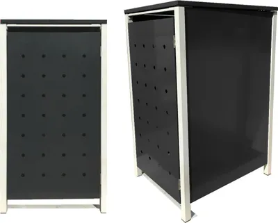 Produktbild von 1 Tailor Mülltonnenbox Basic für 120 Liter Tonne /o.Stanzung /Schwarz / Grau