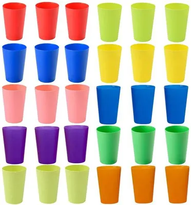 Immagine prodotto di Set di bicchieri di plastica - Bicchieri colorati per bambini - Capacità: 260 ml
