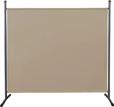 Zdjęcie produktu dla Osłona przeciwsłoneczna 180 x 178 cm Parawan z tkaniny Duży parawan ogrodowy Parawan balkonowy Osłona przeciwsłoneczna czarna