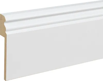 Produktbild von Fliesenabdeckleiste 19 x 96 x 2500 mm Weiß MDF-Kern foliert Abdeckleiste für Fliesensockel by PROVISTON 62.5 Meter | 25 Stück
