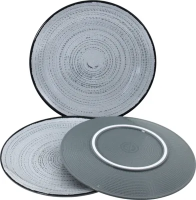 Image de 3 pièces Brunner Tivoli Camping Assiette repas en mélamine Assiette antidérapante ø 25 cm