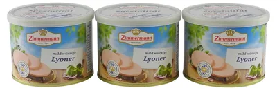 Produktbild von Delikatess Lyoner  - Wurstspezialität 3er Pack (3 Dosen à 200 g)