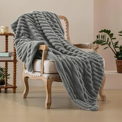 Produktbild von Dicke Flanell-Decke von 540 g/m² in Dunkelgrau