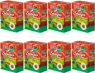 Immagine prodotto di Oro di Parma Sugo salsa di pomodoro tipica italiana alle erbe aromatiche 400g confezione da 8 pz