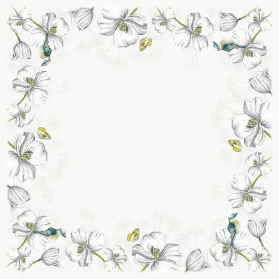 Produktbild von Airlaid Tischdecke Isabeau, 80 x 80 cm, 20 Stück - Mank - Mittldecke Frühling Vögel Blumen