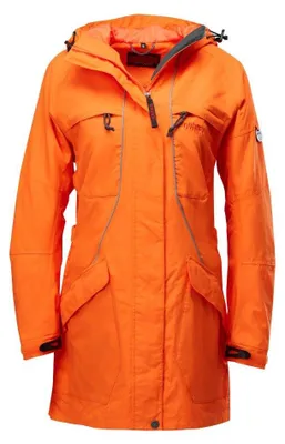 Produktbild von Owney Tuvaq Langjacke Damen Orange XXL wetterfest Hundehalter Wanderjacke atmugsaktiv mit Reflektoren
