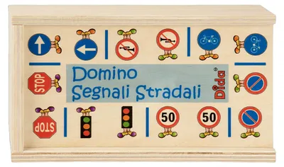 Obrázok produktu pre Drevená domino – vzdelávacia hra s dopravnými značkami pre deti