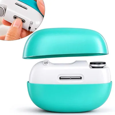 Produktbild von Elektrischer Nagelknipser für Erwachsene und Senioren, mit Doppelklinge, 2 Geschwindigkeiten, LED-Licht, USB-C und Polieraufsatz