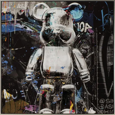 Produktbild von ArtUniverse Leinwandbild It Is A Silver Bear 80 x 80 cm