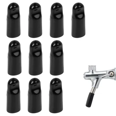 Bierhahn-Schutzkappen, schwarz, 10 Stück, 15 mm Durchmesser