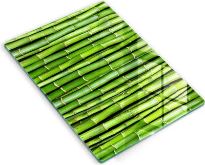 Produktbild von Glasschneideplatte - Herdabdeckplatte - 40x52 cm - Schneidebrett - Spritzschutz - Nature Bambus