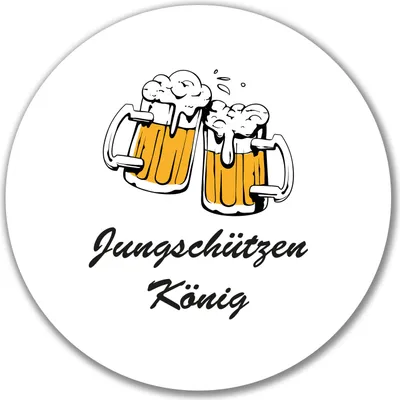 Produktbild von Huuraa Aufkleber Jungschützenkönig Schützenfest 10cm rund Sticker Geschenkidee