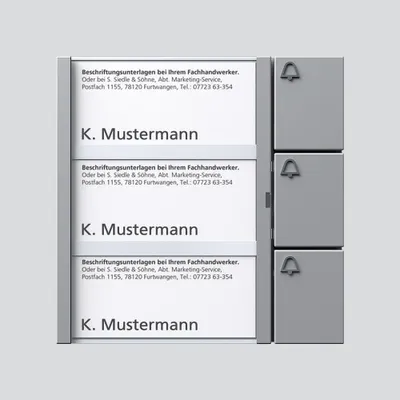 Image de Module bouton si/met - Module anneau pour station de porte Silver TM 612-3 SM