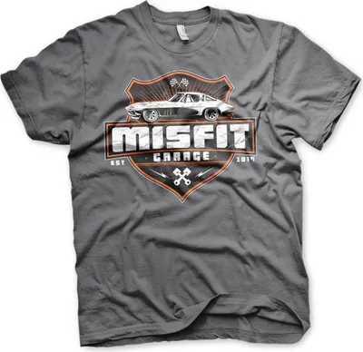 Produktbild von Misfit Garage Vette T-Shirt - X-Large - DarkGrey
