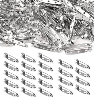 250 Sicherheitsnadeln, 20 mm, Metall, silber, für DIY-Schmuck