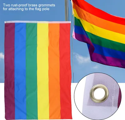 Obrázok produktu pre Ručne mávajúca dúhová vlajka Banner Polyesterové gay pride lesbické vlajky s priechodkami