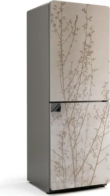 Zdjęcie produktu dla Delikatne gałązki roślin - magnetyczna osłona na lodówkę - magnetyczna folia dekoracyjna do kuchni - dekoracja z magnesem na lodówkę - samoprzylepna tablica magnetyczna - folia magnetyczna na drzwi lodówki - 70x190 cm