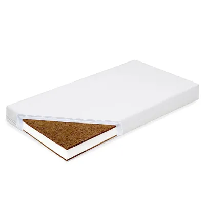 Produktbild von Kinderbett Matratze New Baby STANDARD 80x40x8 cm Kokosnuss-Schaumstoff-Kokosnuss weiß
