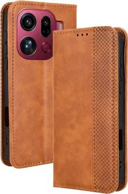 Produktbild von OPPO Find X9 Pro Hülle - Coverup Vintage Style Klapphülle - Braun