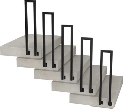 Produktbild von TRMLBE Treppengeländer Innen U Förmig Handlauf Geländer Treppe aus Metal Schwarz Treppenhandlauf Seitliche Montage für Villen, Flure, Wohnungen, Drinnen und Draußen, 85 cm