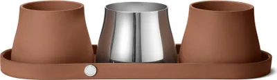 Produktbild von Georg Jensen TERRA TRAY INCL 3 POTS TERRACOTTA SS 10017658