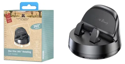 Produktbild von Handyhalterung fürs Auto - Armaturenbrett-Halterung - 360° Drehbar - Verstellbar - Schwerkraft-Halterung - Einhandbedienung - Schwarz