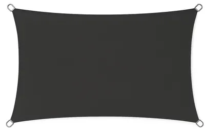 Produktbild von Sonnensegel 3 m x 2 m Dunkelgrau rechteckig Capri wasserabweisend