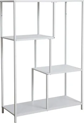 Image de SVITA CARME Étagère métallique Étagère sur pied Métal Design industriel Bibliothèque blanche