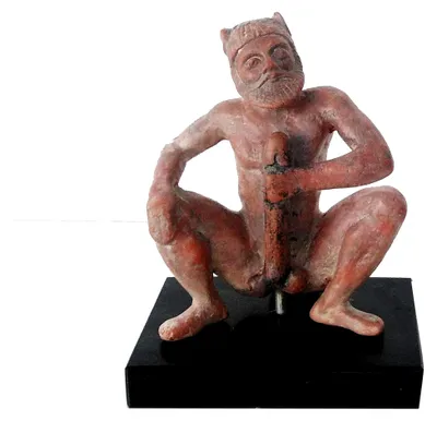 Produktbild von Sitzende Satyr-Skulptur aus der altgriechischen Mythologie