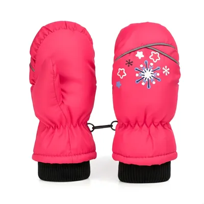 Produktbild von Handschuhe Kinder, Einfinger-Skihandschuhe, Warm, Snowboard, zum Rodeln, für Winterspaß Rosa