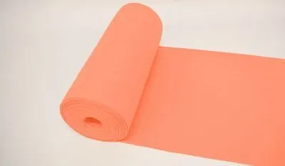 Produktbild von Bündchenstoff LUC Korall, Uni 270 g/m², Strickschlauch glatt/fein, 35cm Schlauch, Meterware