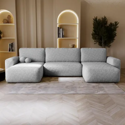 Produktbild von FurMeb24 ECKSOFA FADO U mit Schlaffunktion und bettkasten 374 x 94 x 177 cm Quelle 83