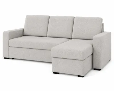 Zdjęcie produktu dla Sofa narożna WOJAN w kolorze szarym, wymiary 210 x 85 x 153 cm, uniwersalna – możliwość montażu zarówno po lewej, jak i prawej stronie, z funkcją spania i pojemnikiem na pościel, Obraz wygenerowany przez AI