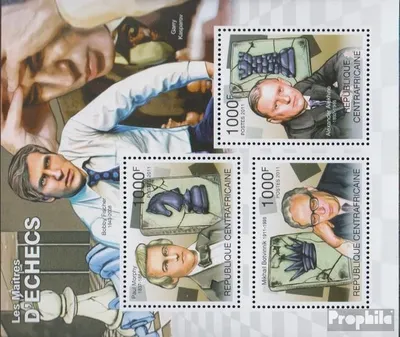 Produktbild von Briefmarken Zentralafrikanische Republik 2011 Mi 3144-3146 Kleinbogen (kompl.Ausg.) postfrisch Schachspieler
