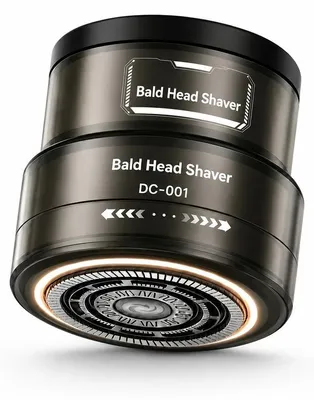 Produktbild von Glatzenrasierer, elektrischer Kopfrasierer Herren mit 360° Rotationskopf, 2 Geschwindigkeitsstufen, LED-Display, Akku, abwaschbarer Scherkopf für die Kopfrasur