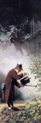 Produktbild von Carl Spitzweg Kunstdruck Bild - Der Blumenfreund, 1855 (91 x 30 cm)