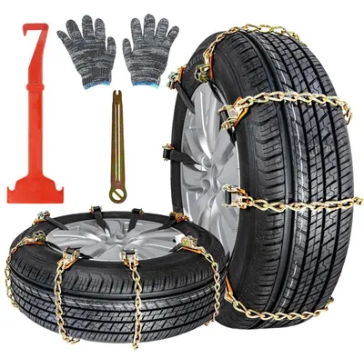 Produktbild von Universal Schneeketten für Auto/SUV 8 Stück Anti-Rutsch Reifenbreite 165-